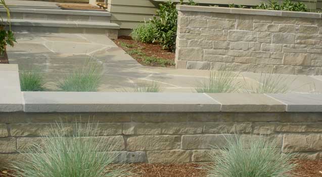 Landscape Design: Retaining Wall, Seating Benches